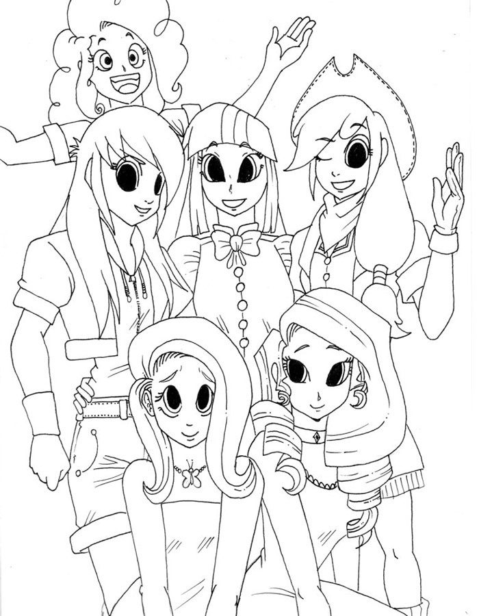 Equestria Girls Coloring Pages To Print And Color