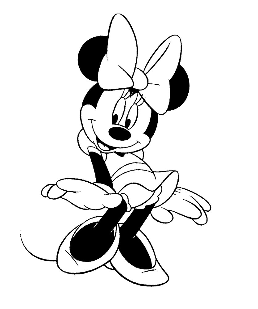 Minnie Mouse Coloring pages 🖌 to print and color