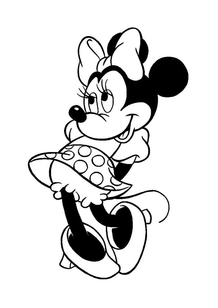 Minnie Mouse Coloring pages 🖌 to print and color