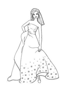 Dresses Coloring pages 🖌 to print and color