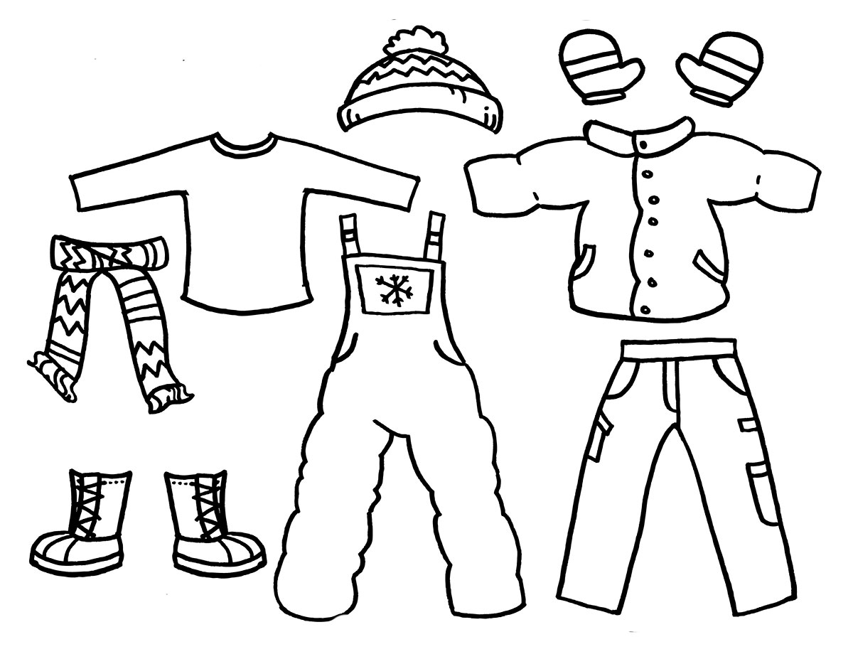 Children's clothing Coloring pages 🖌 to print and color