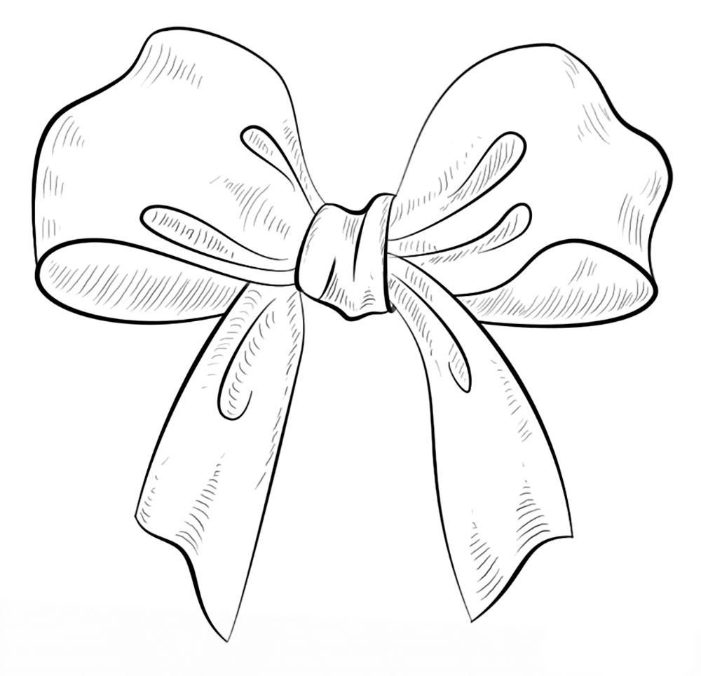 Bow Coloring pages 🖌 to print and color