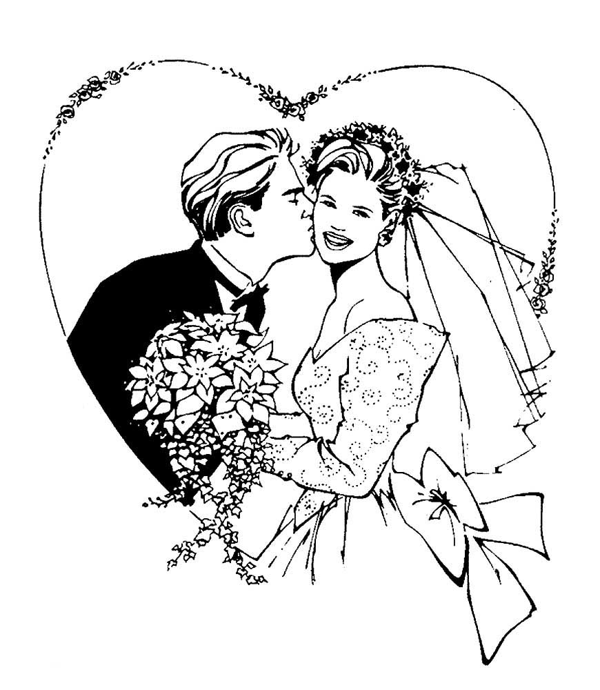 Wedding Coloring pages 🖌 to print and color