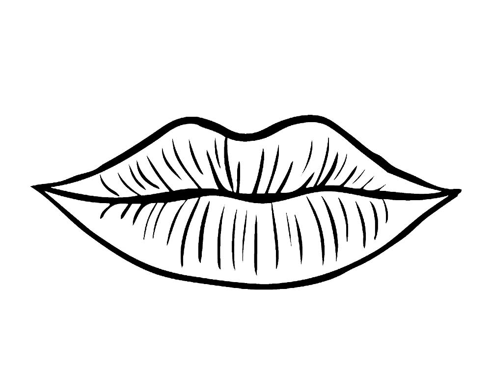 Lips Coloring pages 🖌 to print and color