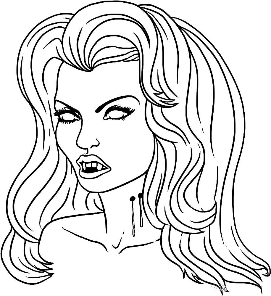 Vampire Coloring pages 🖌 to print and color