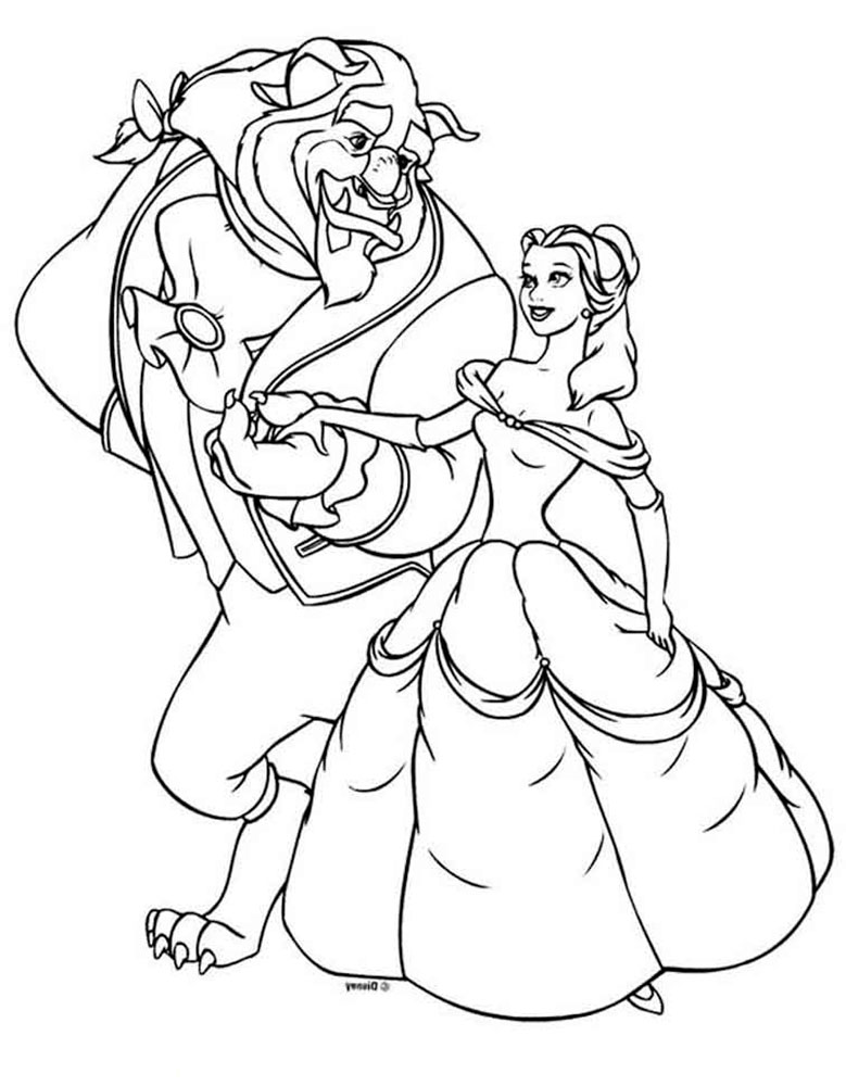 Princess Belle Coloring pages 🖌 to print and color