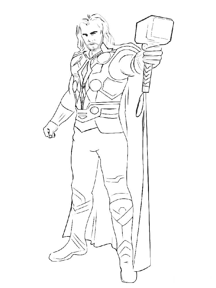 thor coloring pages 🖌 to print and color
