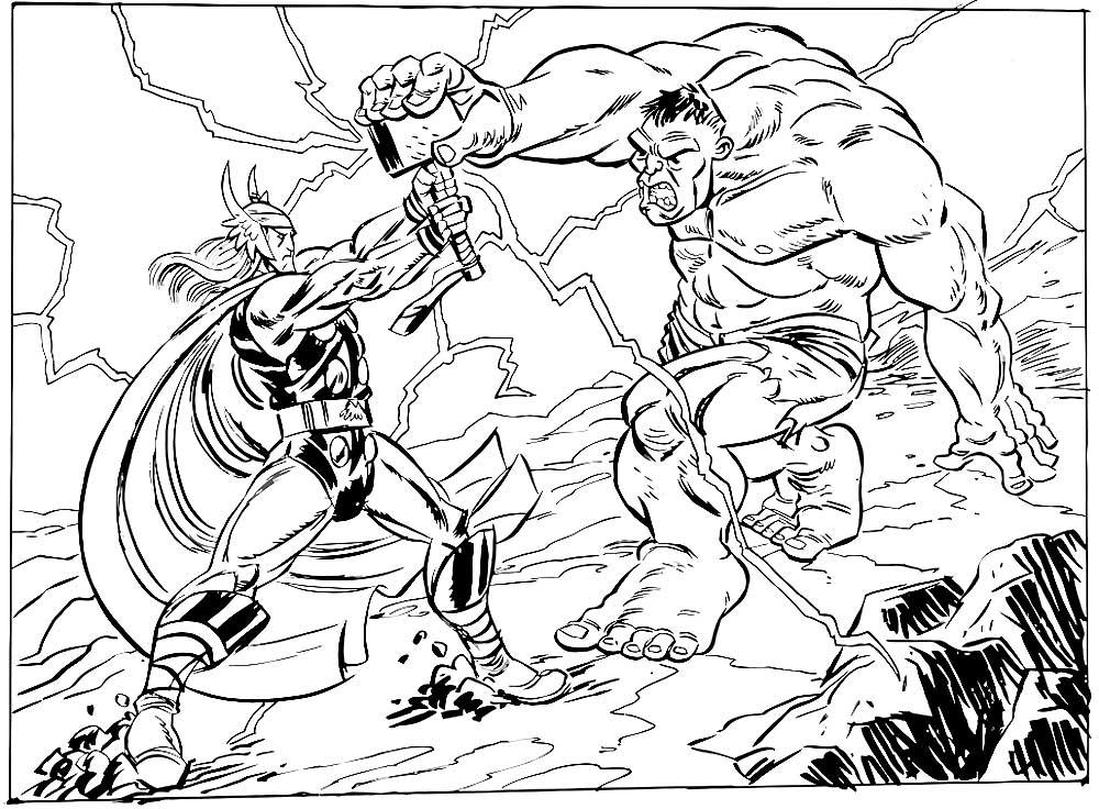 Thor Coloring pages 🖌 to print and color