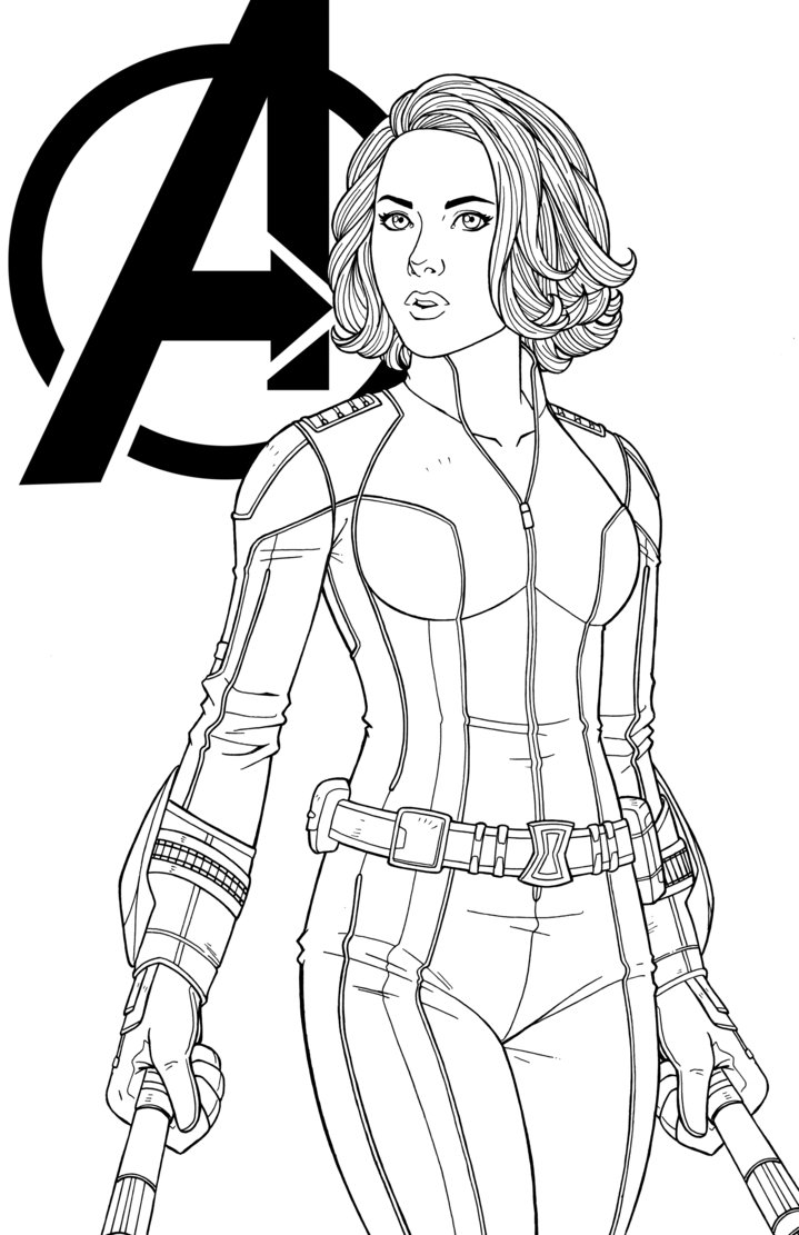 Black Widow Coloring Pages To Print And Color