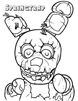 Springtrap Coloring pages 🖌 to print and color