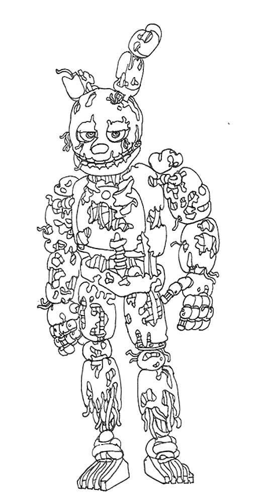 Springtrap Coloring Pages 🖌 To Print And Color