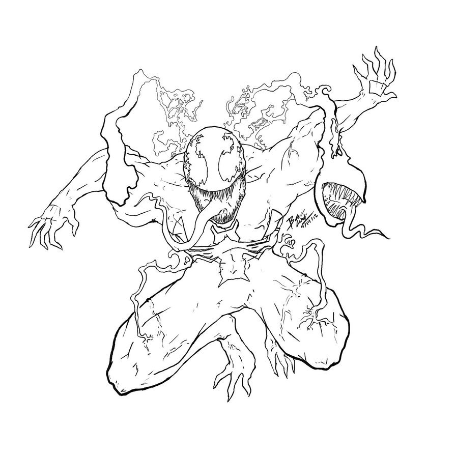 carnage coloring page
