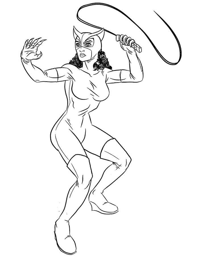 Catwoman Coloring pages 🖌 to print and color