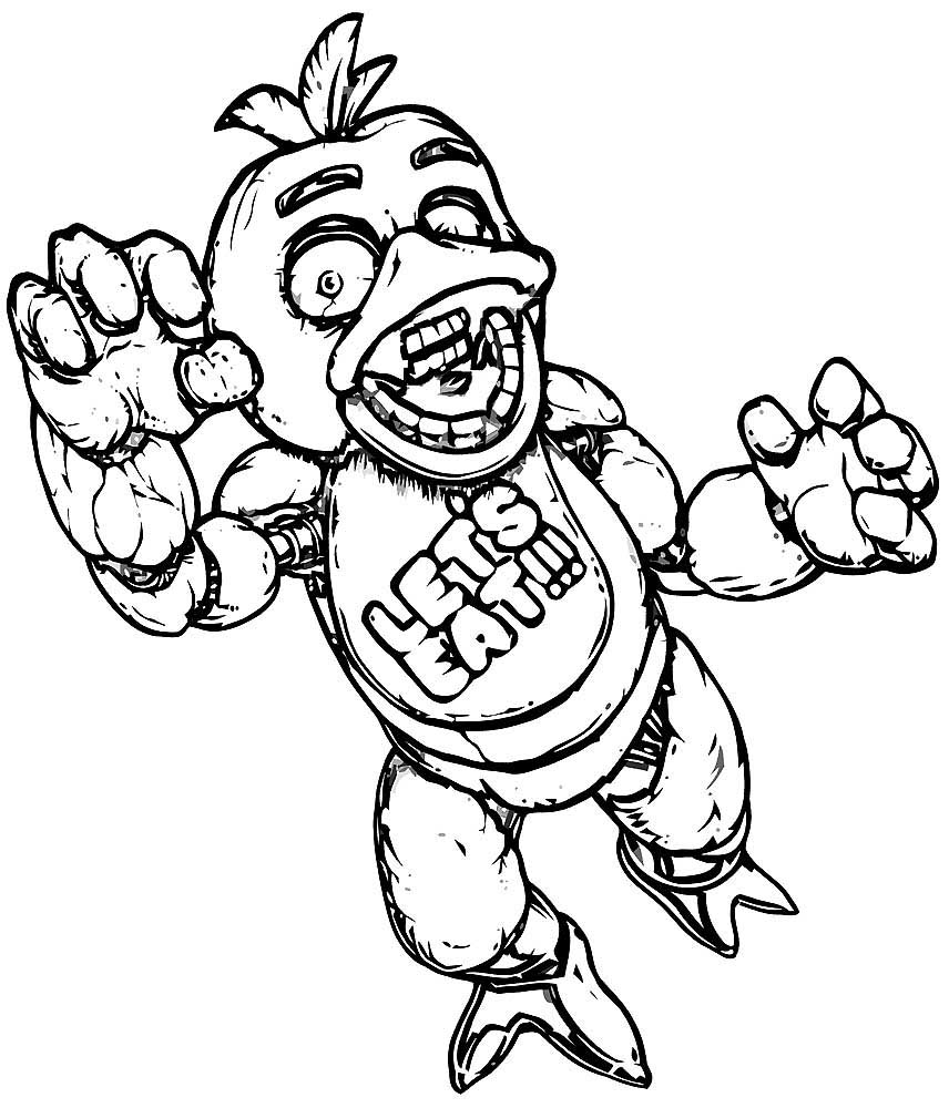 Fnaf Chica Coloring Page Free Printable Coloring Pages - Reverasite