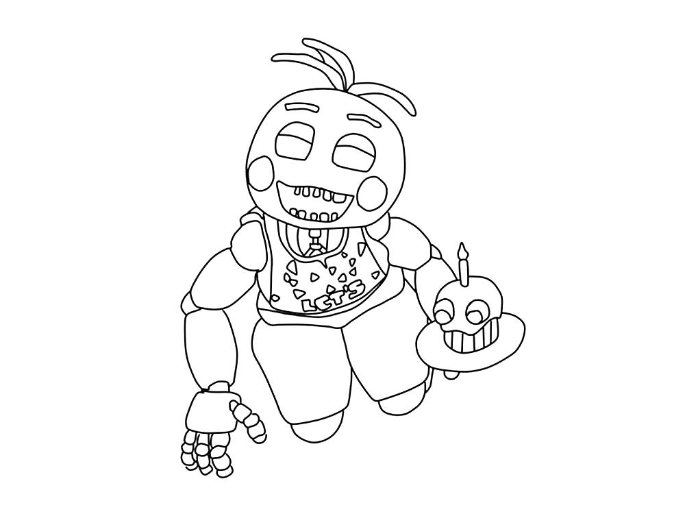 Chica Coloring pages 🖌 to print and color