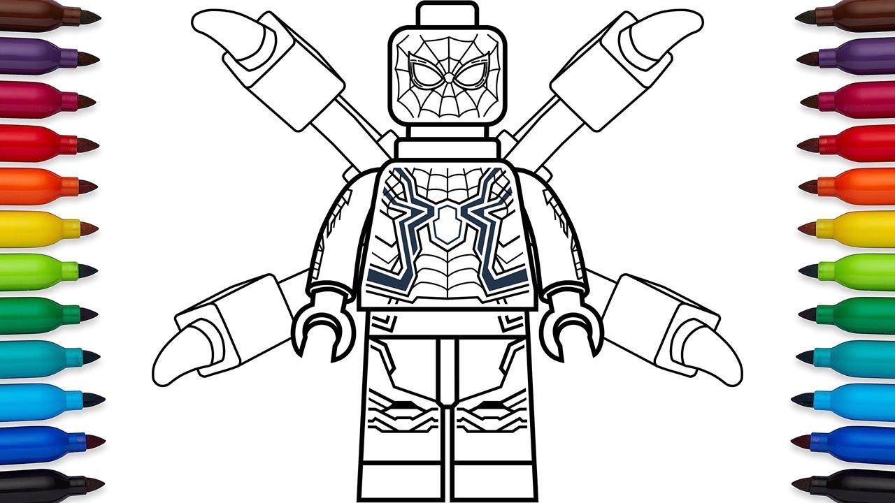 Coloring Page Spiderman Legos Lego Spiderman Coloring Pages To Print 