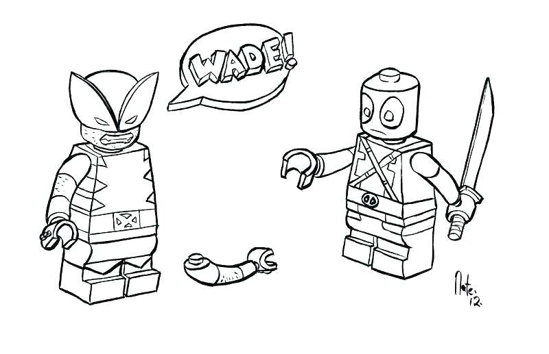 Lego deadpool Coloring pages 🖌 to print and color