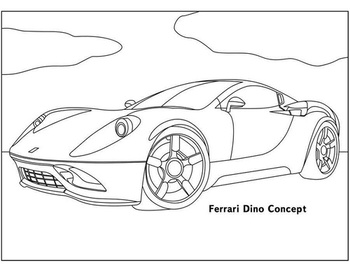 Ferrari Coloring pages 🖌 to print and color