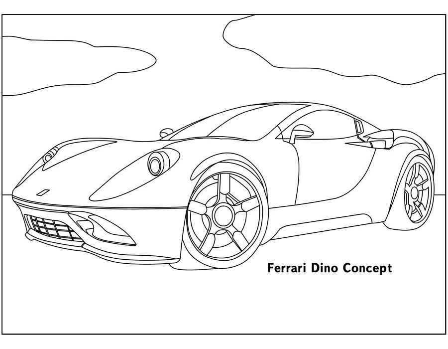 Ferrari Coloring pages 🖌 to print and color