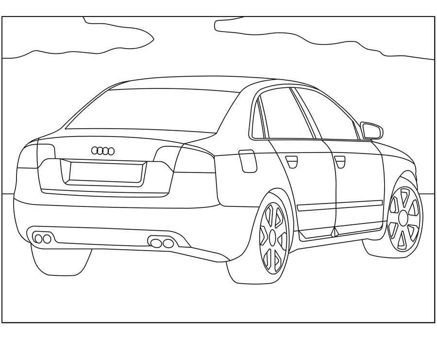 audi r8 coloring page