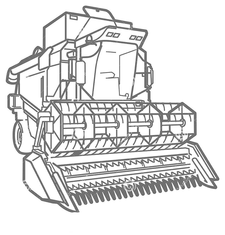Combine Harvester Coloring Pages To Sketch Coloring Page