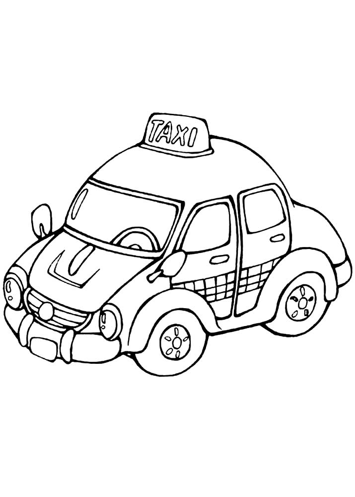 Taxi Coloring pages 🖌 to print and color