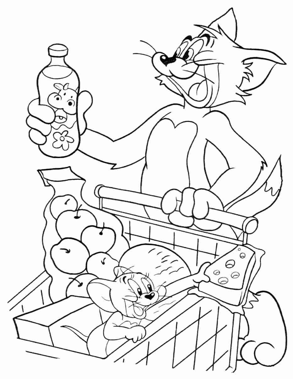 Coloring Page Tom And Jerry Top Coloring Book