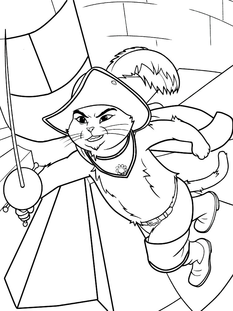 Download 237+ Puss In Boots Coloring Pages PNG PDF File