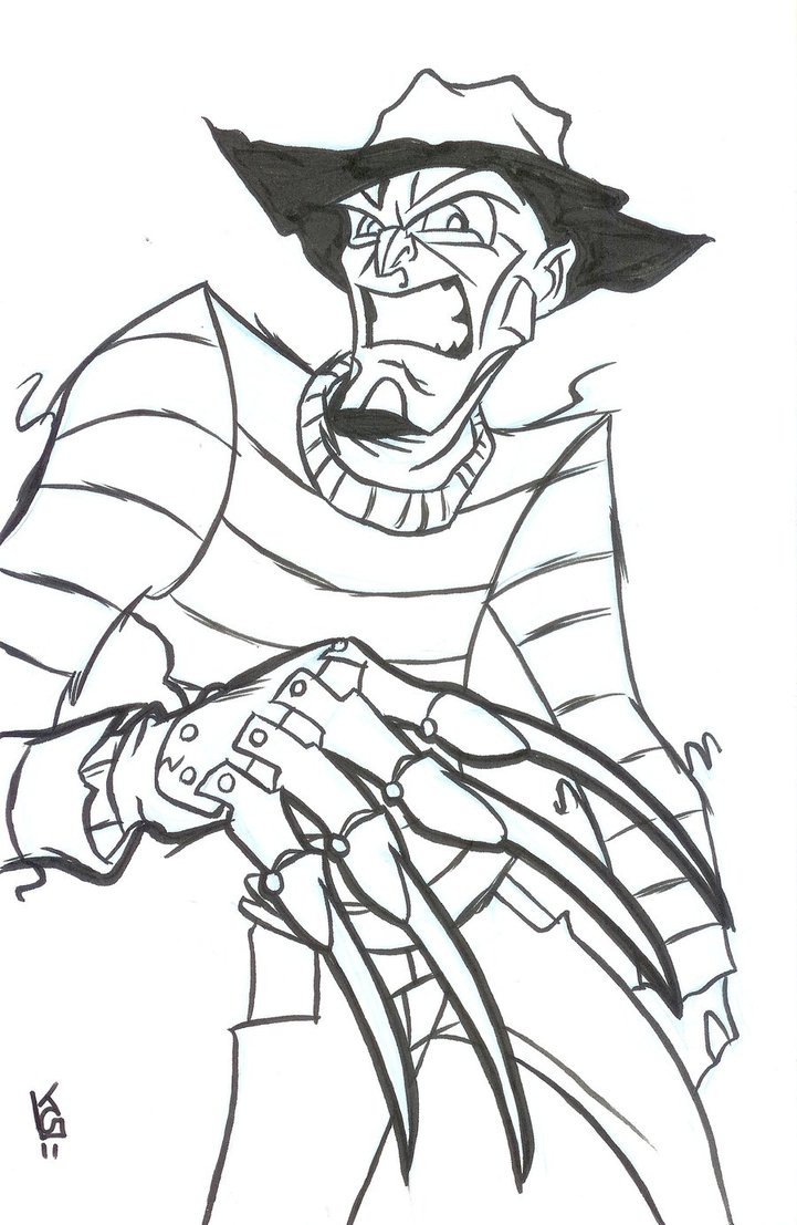 Freddy-Krueger-Coloring-pages-🖌-to-print-and-color