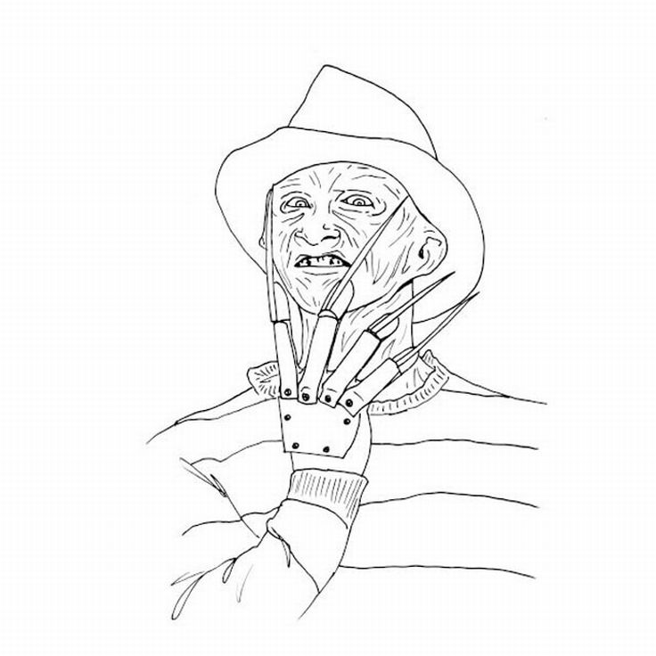 Freddy Krueger Coloring pages.