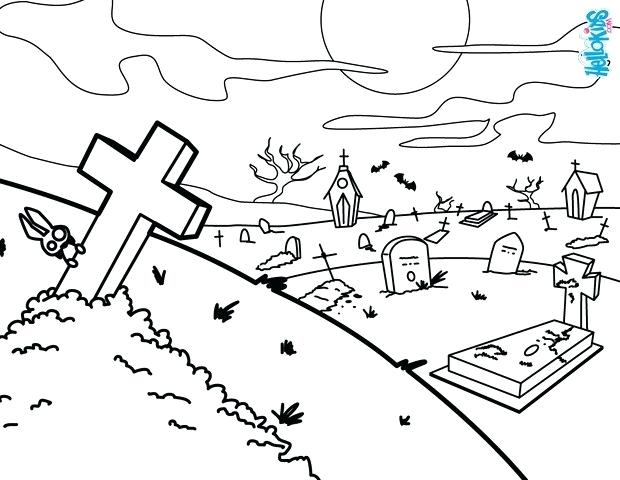 Cemetery Coloring pages 🖌 to print and color