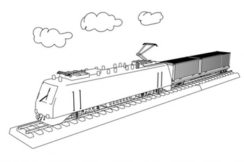 Freight trains Coloring pages 🖌 to print and color