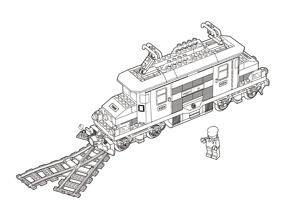 609 Simple Lego Train Coloring Pages for Kids