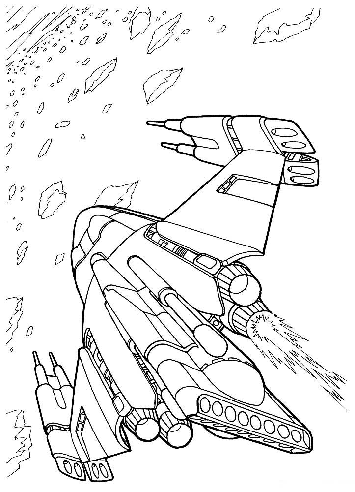 Spaceship Coloring pages 🖌 to print and color
