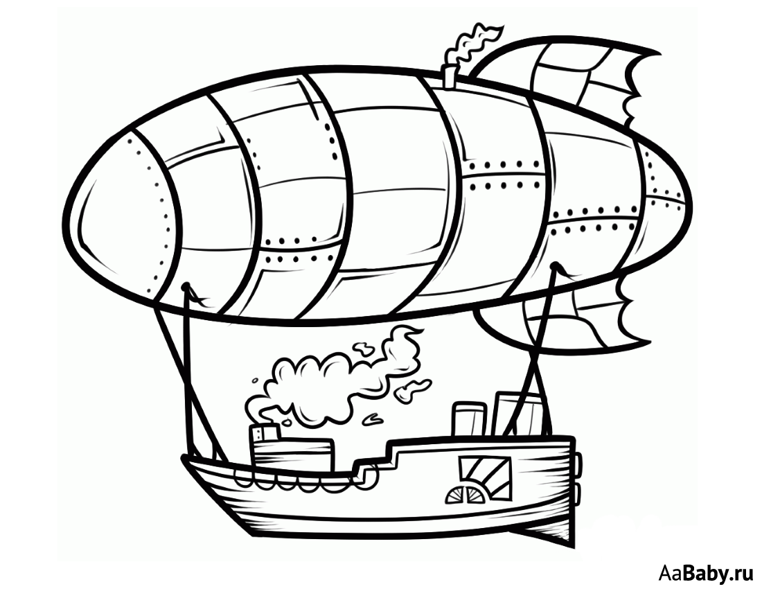 Download 88+ Airship Coloring Pages PNG PDF File - High Quality Free
