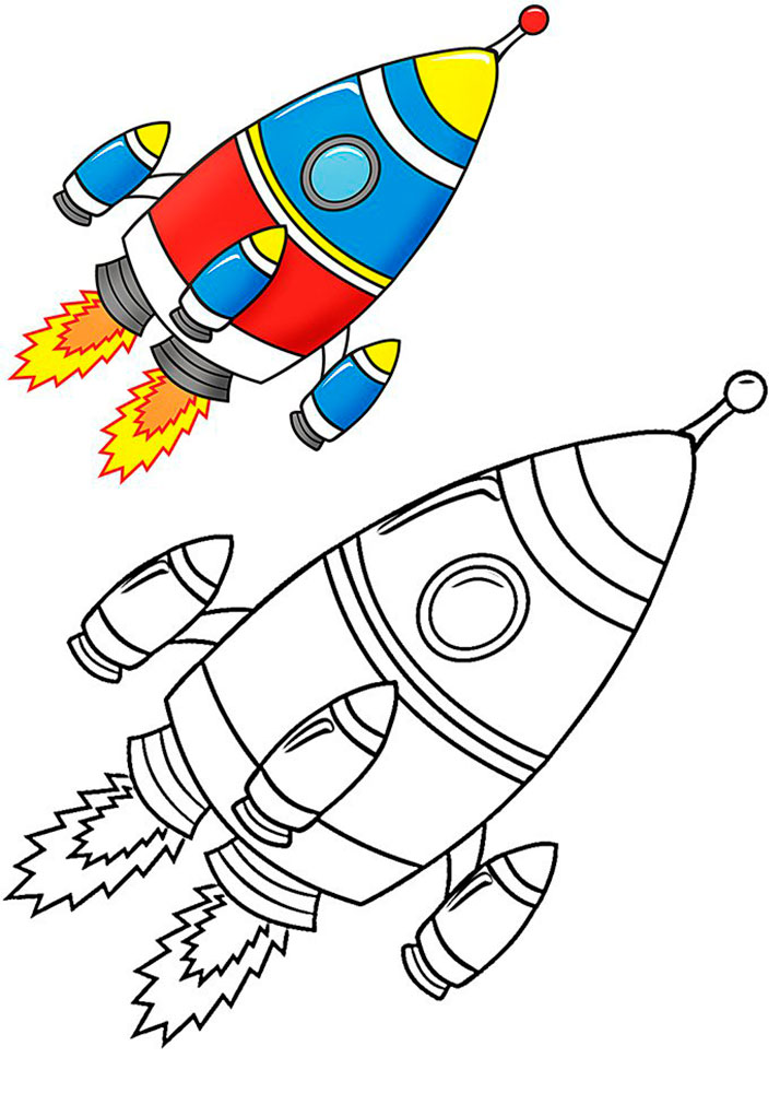 Rocket Coloring pages 🖌 to print and color